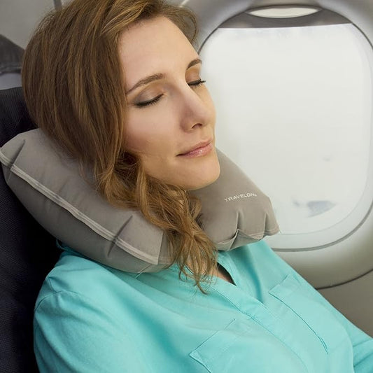 Travelon Inflatable Pillow, Gray, One Size, Vinyl
