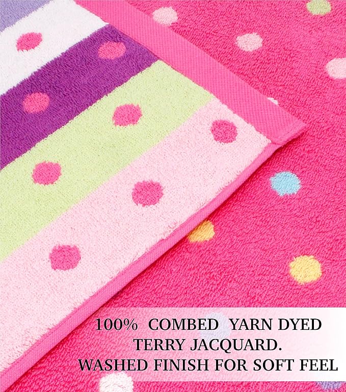 Wash Cloth - Bath Time Sugar and Spice Set of 12 Washcloths - 100% Cotton Jacquard Super Soft Colorful Absorbent Quick Dry Easy Care Face Towel Face Cloth Gift - 12x12 - Pink Multicolor