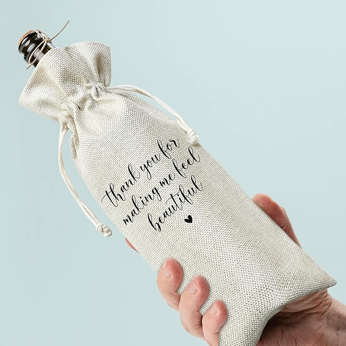 Wedding Gifts Wine Bag (1pc) - Pairs well with getting married, Engagement Gift for Couples, Gift for her, Engagement Wine Bag - Mr and Mrs Wedding Gift - Bride and Groom - Bridesmaid Gift- HiMo258