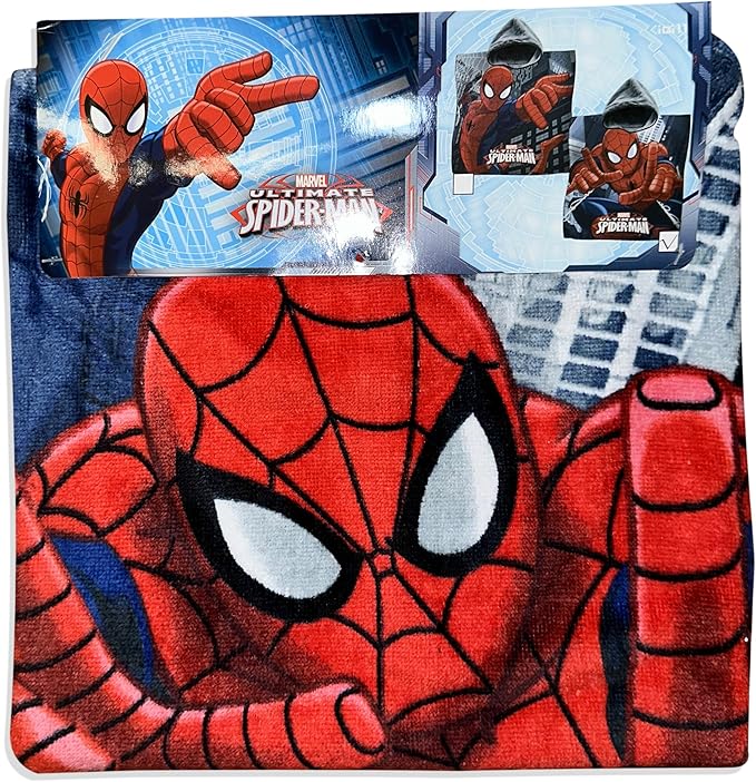 Kids Official Licensed Character Soft Beach/Hooded Bath Towel (Spider, 40 x 60)