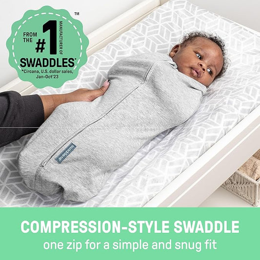 SwaddleMe by Ingenuity Pod, 0-2 Months, 1-Pack - Scribble Elephant