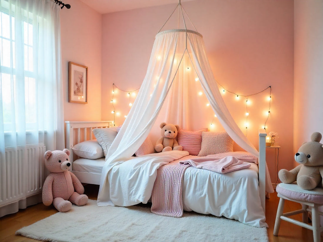 Transform Her Room into a Fairytale Retreat with the Mengersi Rainbow Bed Canopy