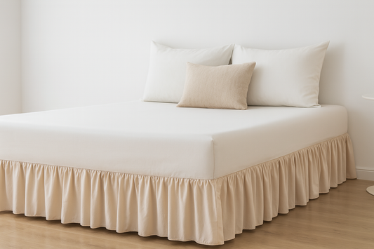 Transform Your Bedroom with the Queen Size Ruffled Bed Skirt – Elegant, Functional, and Effortless