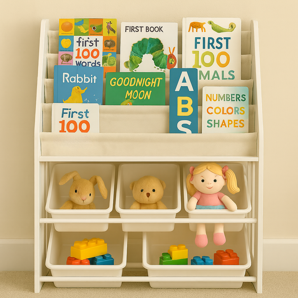 Kids Bookshelf and Toy Storage