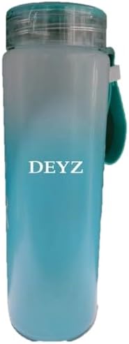 DEYZ Glass Water Bottle 16oz Fitness Drinking Glass Water Bottle PBA and Leak Proof Water Bottle Reusable water bottles Sport Water Bottle Gym Drinking Jug Circular Glass water Bottle (Pink)