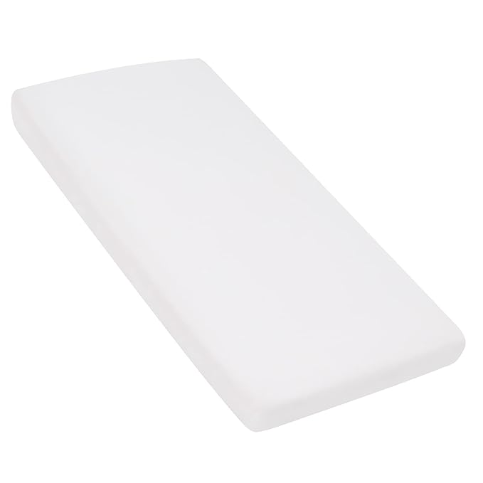 Nap Mat Sheet 24" x 48" x 4" Fitted Elastic Corners Preschool Day Care Rest Nap Mat Cover, Soft & Breathable Baby Sheets for Regalo My Cot Portable Toddler Bed and Joovy Travel Cot, White