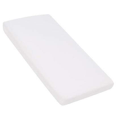 Nap Mat Sheet 24" x 48" x 4" Fitted Elastic Corners Preschool Day Care Rest Nap Mat Cover, Soft & Breathable Baby Sheets for Regalo My Cot Portable Toddler Bed and Joovy Travel Cot, White