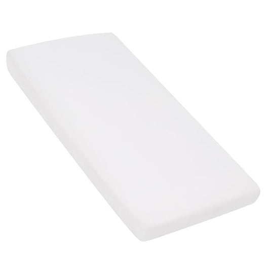 Nap Mat Sheet 24" x 48" x 4" Fitted Elastic Corners Preschool Day Care Rest Nap Mat Cover, Soft & Breathable Baby Sheets for Regalo My Cot Portable Toddler Bed and Joovy Travel Cot, White
