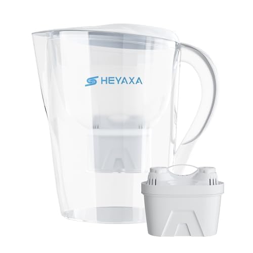 Water Filter Pitchers for Tap and Drinking Water, 10-Cup Capacity, BPA Free, Removes Chlorine, Lead, Forver Chemicals (Off-White)