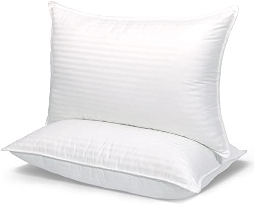 Bed Pillows for Sleeping Standard Size [Pack of 2] Hotel Quality Pillows Premium Plush Fiber, Breathable Cooling Cover Skin-Friendly