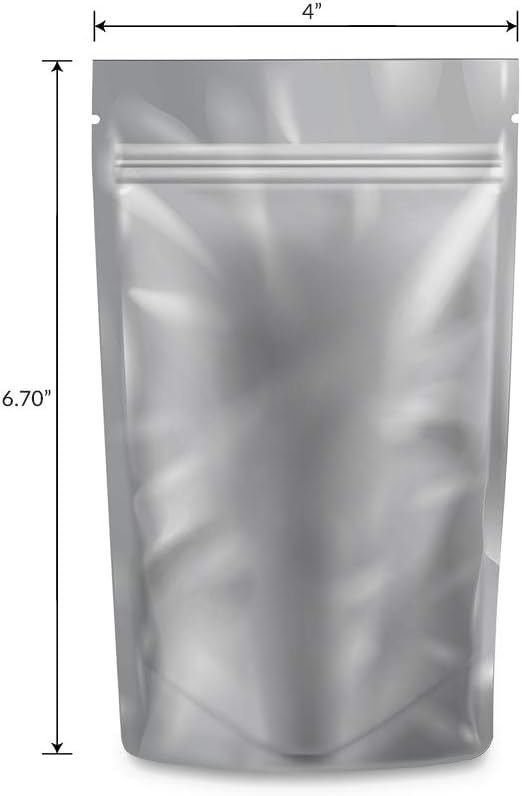 Mylar Bags Smell Proof 1/4 Ounce Black/Clear - 1000 Count 6.7" X 4" 6mill Thickness - Packaging Bags - Mylar Bags For Food Storage - Resealable Bags - Smell Proof Bags - Dispensary Packaging