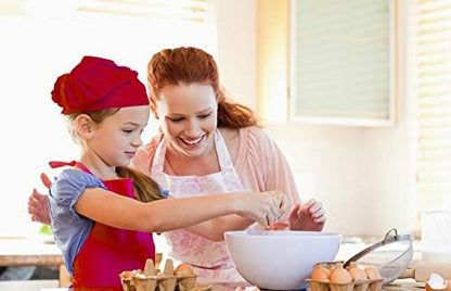 Kids Cooking and Baking Set Real Baking Gift includes Kids Apron,Chef Hat,Oven Mitt&Utensil,Recipes for The Curious Young Junior Chef
