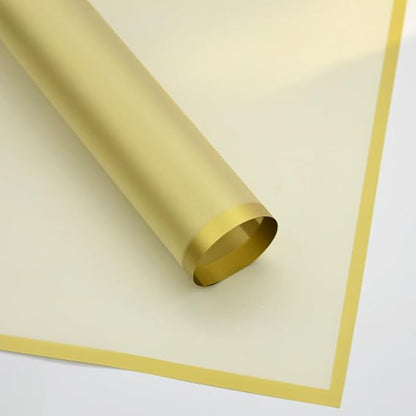 fondleadmiringly Flower Wrapping Paper, Flower Shop Paper, Waterproof Wrapping Paper, semi Transparent Wrapping Paper (1-gold) 20 sheets