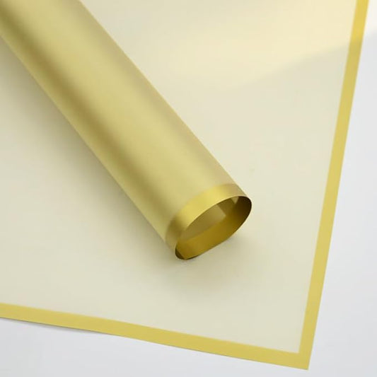 fondleadmiringly Flower Wrapping Paper, Flower Shop Paper, Waterproof Wrapping Paper, semi Transparent Wrapping Paper (1-gold) 20 sheets