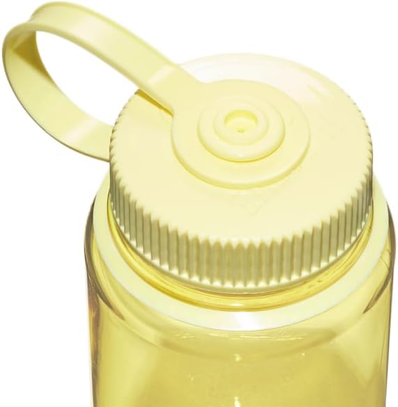 Nalgene Sustain Tritan BPA-Free Water Bottle Made with Material Derived from 50% Plastic Waste, 16 OZ, Wide Mouth, Butter