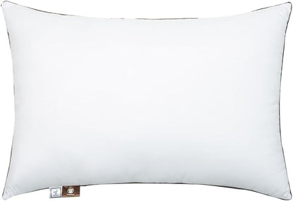 Premium 2-Pack Sleeping Pillow, Bed Pillow, Super Soft Down Alternative with Washable Covers, Microfiber Filling, Set of 2 (Stripe, Standard)