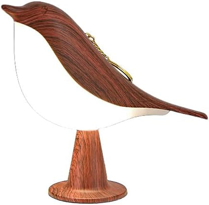 Night Light for Kids, Bird Light Small Lamp Touch Lamp with 3 Level Brightness Rechargered Animal Lamp Red Plastic Dimmable Lamp Nursery Light Cute Lamp Table Lamp for Bedroom, Kitchen (Mahogany)