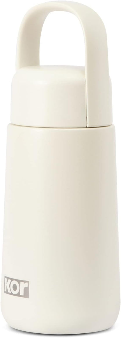 KOR Melrose 12oz Double Wall Insulated Water Bottle - Keeps Beverages Hot for 12hrs, Cold for 24hrs - Stainless Steel Design - Contoured Perfect Spout for Drinking