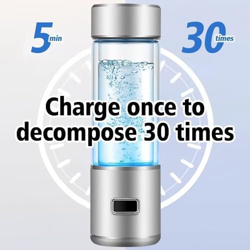Hydrogen Water Bottle is a 3-Purpose Hydrogen Water Generator That uses Advanced SPE and PEM Over 3000 ppb of odourless Hydrogen Water 2024-New Upgrade (No Hydrogen Absorption)