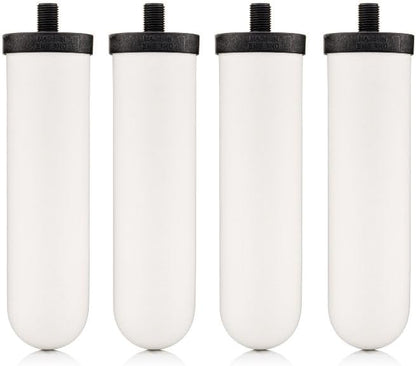British Berkefeld Doulton 8674 Ultra Sterasyl Ceramic Filter Candle for Countertop Gravity Water Filter System Short Mount 7" - 4 Pack