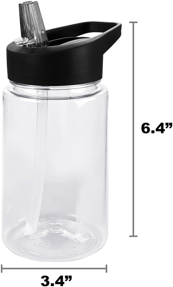 LOGOVISION PJ Masks Kids Tritan Plastic Water Bottle with Straw Lid and Handle, Reusable Tumbler for Toddlers, Unisex for Girls and Boys, 12oz, Big Gekko