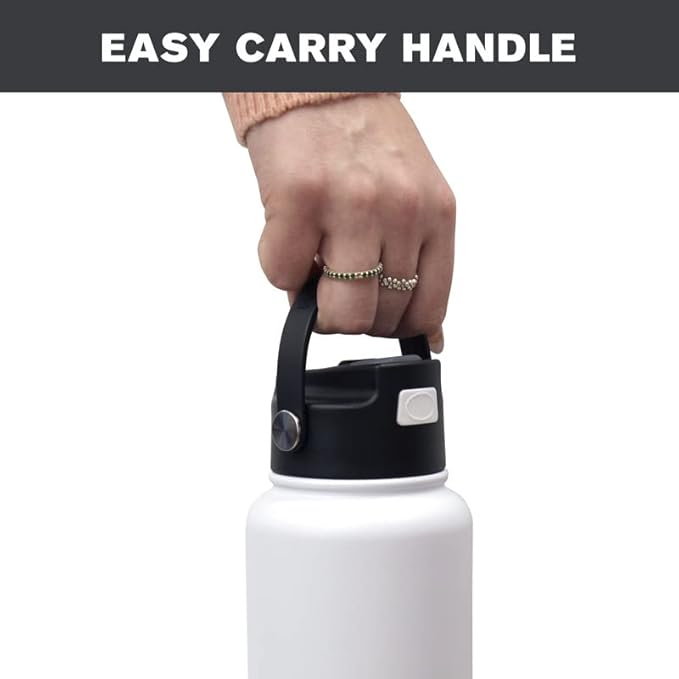 Hydraflow Hybrid - Triple Wall Vacuum Insulated Water Bottle with Flip Straw (34oz, Clay) Stainless Steel Metal Thermos, Reusable Leak Proof BPA-FREE for Sports and Travel