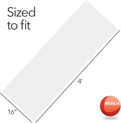 Heavy Duty Vinyl Closet Shelf Liner for Wire Racks or Shelving - for Kitchen Pantry or Cabinet Storage, Clear, 16 Inches x 4 Feet - 4 Pack, Non-Adhesive, Waterproof, Stain-Resistant, Cut-to-Size