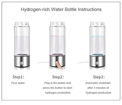 Premium Dual Mode Hydrogen Water Bottle, Portable Hydrogen Generator, 1800PPB 550ML Ion Water Bottle Hydro Water Suitable for Office,Travel & Daily Workout, Energy Booster with Hydrogen