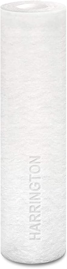 Harrington HVV1-10N 1 Micron 10" x 2.5" Premium Sediment Water Filter Replacement Cartridge - Made in USA - for Any Standard RO Unit | Whole House Sediment Filtration