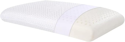 SUQ I OME Slim Sleeper- Thin Latex Foam Pillow for Bed Sleeping, Firm,Low Profile for Side, Back, and Stomach Sleepers