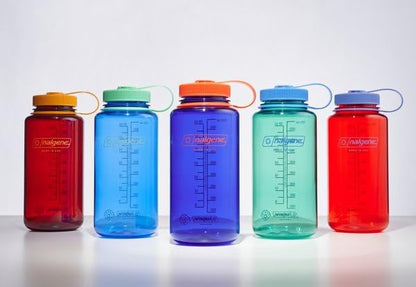 Nalgene Water Bottle - Lightweight Sustain Tritan BPA-Free Shatterproof Bottle for Backpacking, Hiking, Gym, 32 OZ, Wide Mouth, Indigo