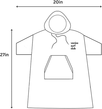 Cotton/Microfiber Kids Surf Poncho, Wetsuit Changing Towel Bath Robe with Hood and Pocket for Ages 3-7 and 8-12 (Ice Creams, 3-7 Years)