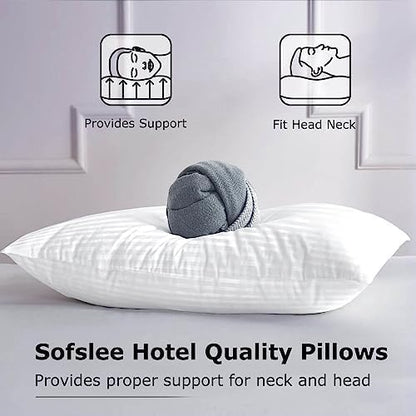 Pillows King Size Set of 2, Soft Down Alternative Bed Pillows for Sleeping, King Pillows 2 Pack for Back, Stomach or Side Sleepers, Cooling Fluffy Hotel Pillows, Machine Washable
