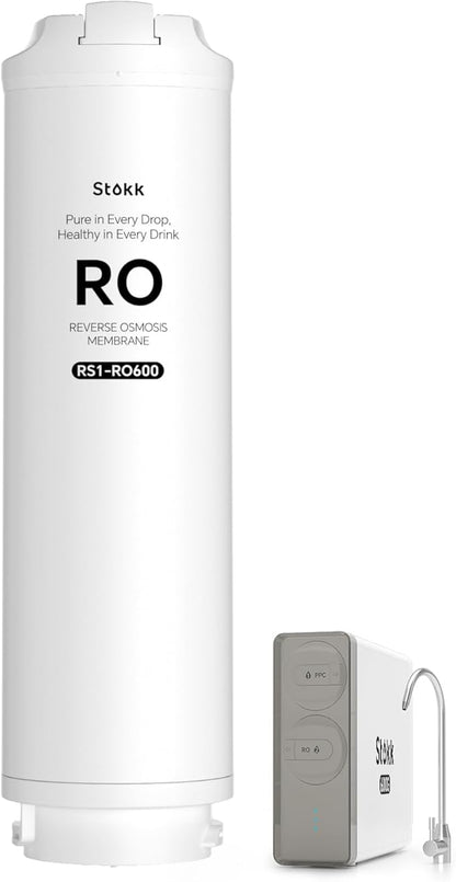 Stokk RS1-RO600 Filter, Replacement for S1 Pro Reverse Osmosis System, 12-24 month Lifetime, Reduce TDS PFAS