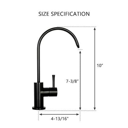 Kitchen Water Filter Faucet Fits Most Reverse Osmosis Units or Water Filtration System in Non-Air Gap, Only for Cold Water (Matte Black)