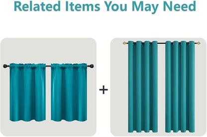 Mrs.Naturall Bathroom Window Curtain,Ocean Themed Short Curtains for Laundry Room Bedroom Kitchen 45 Inch Length,Sea Turtle Green Teal