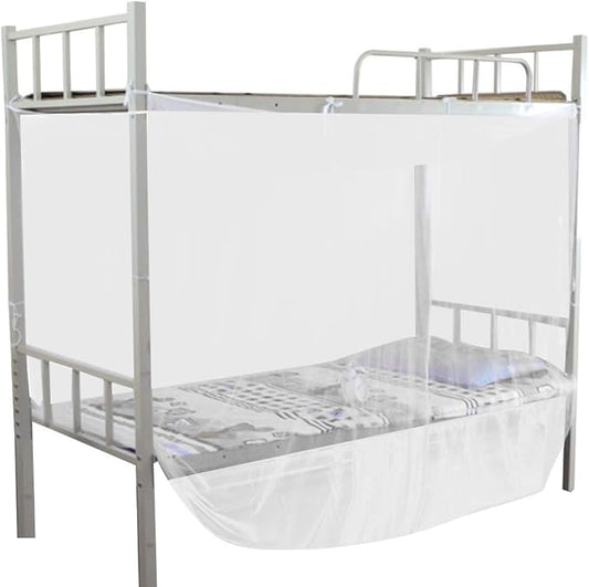 Mosquito Net for Bed Canopy,4 Corner Post Bed Canopy Mosquito Net Twin Full Queen Size Netting White Camping Screen House (Twin)