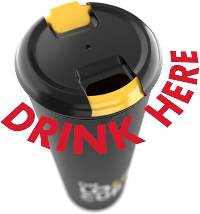 The LoudCup 20 oz Tumbler + Integrated Stadium Horn (Owl Grey) - Reusable Water Bottle for Sports Fans - Worlds Loudest Cup for Noisy Fans on Game Day & Tailgating
