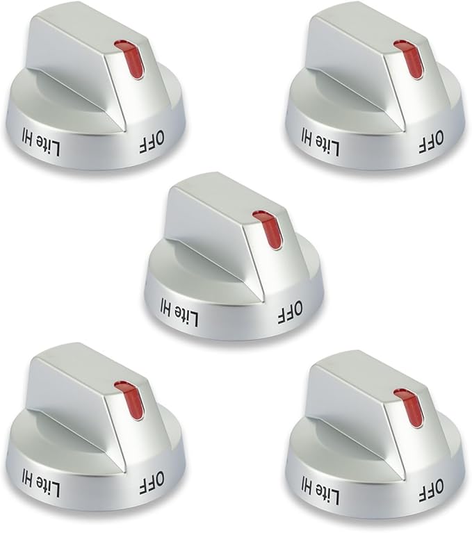 DG94-03500A/Z Fit for Samsung Stove Oven Knob Replacement，DG94-04167 DG94-03500U DG94-03500W Electric Gas Range Knobs Replacement for Samsung, Compatible with NX60T8111SS NX60T8311SS NE63T8111SS 5Pcs