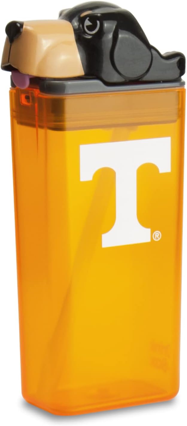 Reusable Water Bottle | Officially Licensed NCAA Sports Bottle | BPA Free | Dishwasher Safe | Smokey Mascot | 12 oz Drink in the Box - The University of Tennessee
