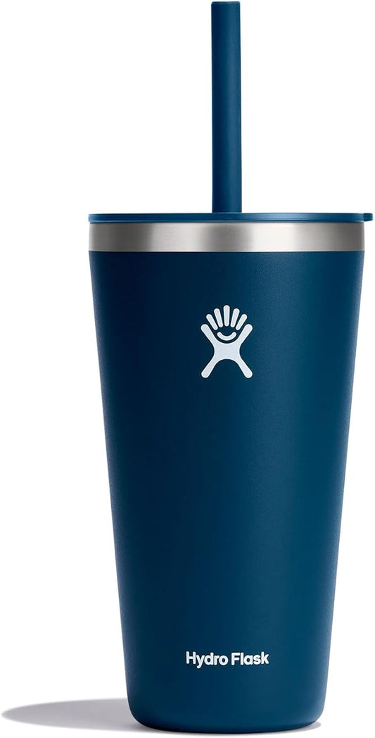 Hydro Flask Travel Tumbler Stainless Steel Vacuum Insulated Tumbler with Lid and Straw for Cold Water and Drinks for Sports, School, Work, Car, Travel, Weekends