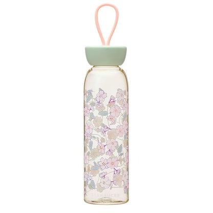 Starbucks JAPAN SAKURA2024 Silicone Strap Bottle, 18.9 fl oz (532 ml), pink