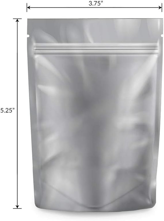 Mylar Bags Smell Proof 1/8 Ounce Black/Clear - 1000 Count 5.25" X 3.75" 6mill Thickness Mylar Bags For Food Storage - Resealable Bags - Smell Proof Bags - Dispensary Packaging