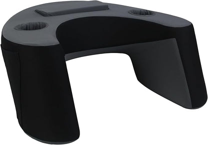 Reading Pillow for Lap, Memory Foam Gaming Pillow, Arm Rest Pillow with 2 Side Pockets&Cup Holders, Large Arm Rest Pillow for Gaming, Reading, Working Sitting in Bed Floor Sofa