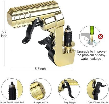 Champagne Gun, 4TH Generation Champagne Gun Shooter, Fun beer gun shooter, Adjustable Wine Stopper Gun Shooter, Suitable for Wedding, Club, Bar, Birthday, Beach, Family Gathering,Christmas