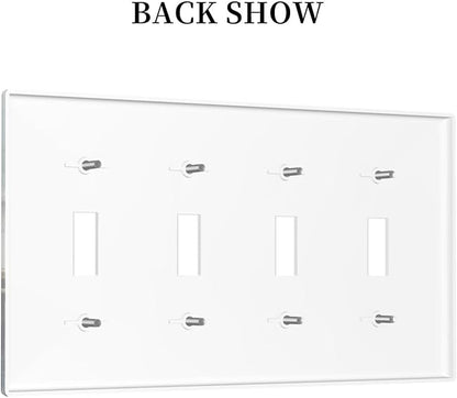 Boho Mountain Forest Abstract Sunset Sunrise Sun Quad Toggle Light Switch Covers 4 Gang Wall Plate Decorative Switchplate Electrical Faceplate for Country Bathroom Bedroom Decor