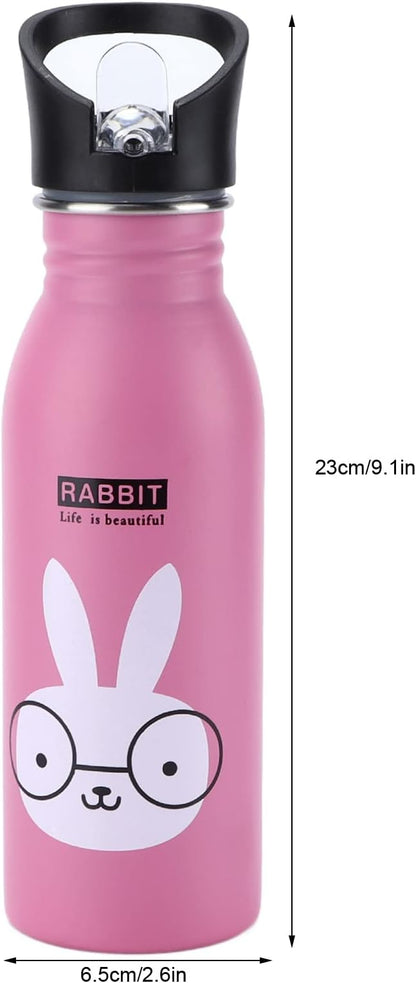 Metal Water Bottle, Leak Proof Stainless Steel Sports Bottle Anti Rust with Sucking Mouth for Biking for Camping for Outdoor