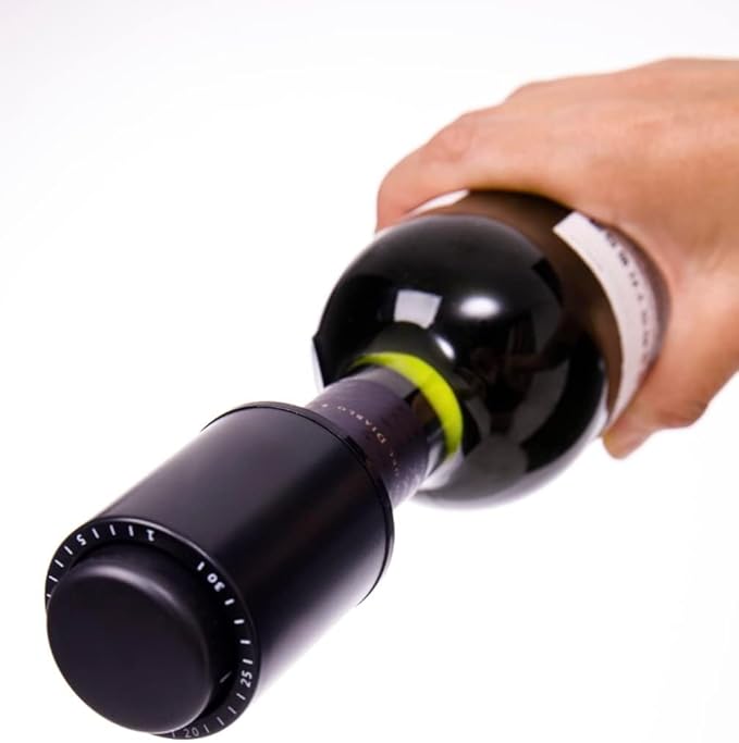 Wine Stoppers for Wine Bottles (4-Pack) - Vacuum Wine Preserver Set - Wine Saver and Sealer for Bottles - Reusable Wine Corks for Glass Bottles - Wine Accessories and Gifts to Keep Wine Fresh