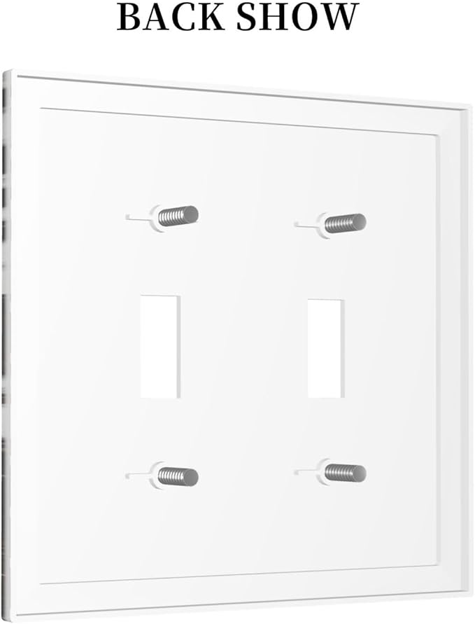 Western Farm Highland Cow Double Toggle Light Switch Cover Decorative 2 Gang Wall Plate Electrical Faceplate Switchplate Dimmer Plates for Farmhouse Bathroom Bedroom Living Room Bathroom Decor