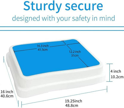 Bath Step,Set of 3 Stackable Bathtub Non Slip Safety Step Stool, Indoor/Outdoor Handicap Wideing Hands Free Platform Medical Portable Stack-Able, for High Beds, Kitchens,Bathroom.